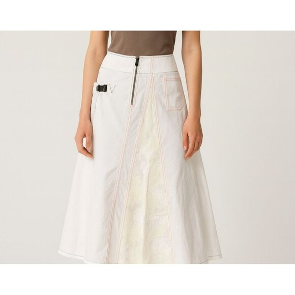 OHDD Wearable Art A line Skier Made In Italy Size 6Rare White & Multicolor Acc - Picture 9 of 9